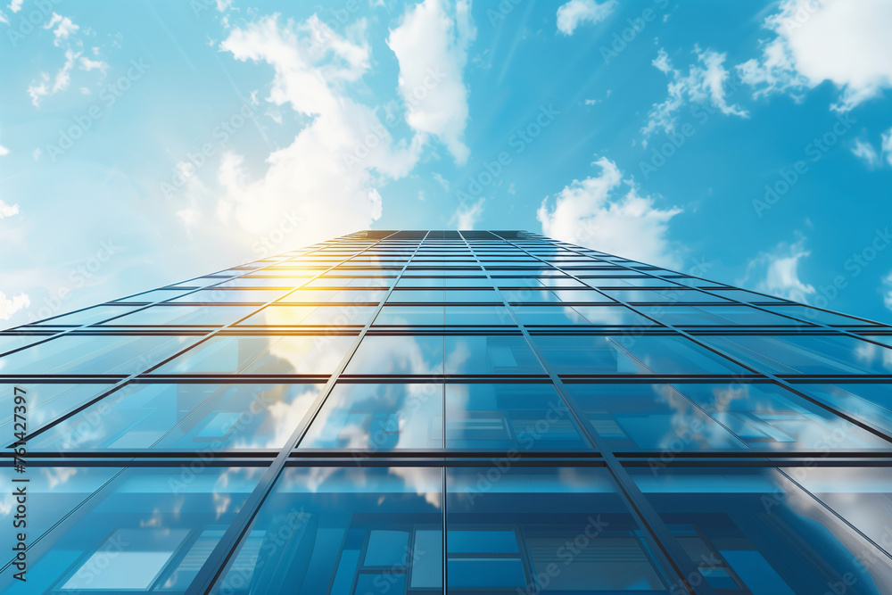 modern office building with sky modern office building with sky
