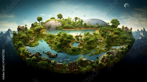 A panoramic view of diverse ecosystems 