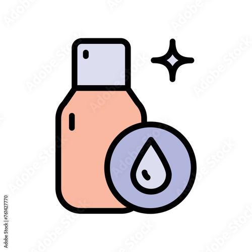 Skin care color icon. Moisturizing face mask, beauty, woman, clean, fresh, acne, cleansing concept. Simple flat style Vector illustration isolated on white background