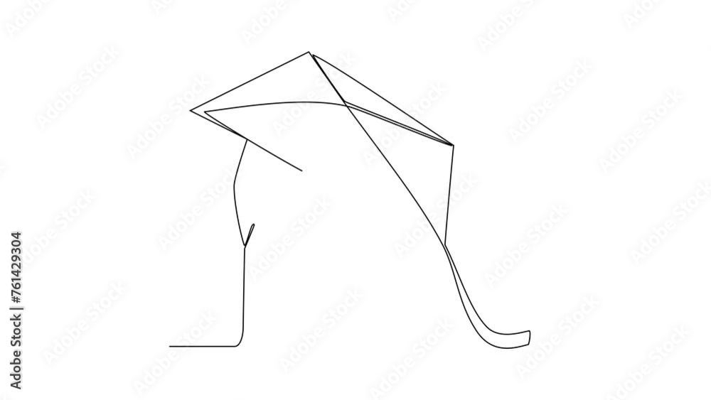 Animated self drawing of a child was playing a kite in the field happily video illustration. playing kite activity illustration in simple linear style video design concept. Kite hobbies design video. Animated self drawing of a child was playing a kite in the field happily video illustration. playing kite activity illustration in simple linear style video design concept. Kite hobbies design video.