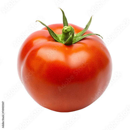 A fresh tomato isolated on Transparent background.