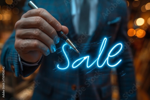 An insightful close-up of a business model showcasing sale statistics and performance analytics. Detailed charts and graphs illustrate key sales metrics, offering valuable insights into revenue stream (ID: 761436542)