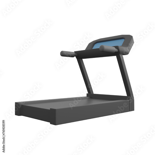 Running Treadmill Machine, Gym Equipment 3D Render
