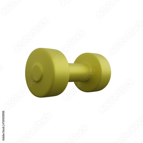 yellow dumbbell