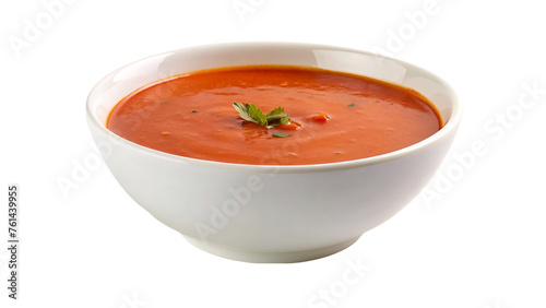 Tomatoes Soup isolated on transparent background. photo