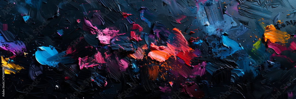 Abstract brush oil painting on modern paper, creating dynamic and expressive splashes , Generative AI