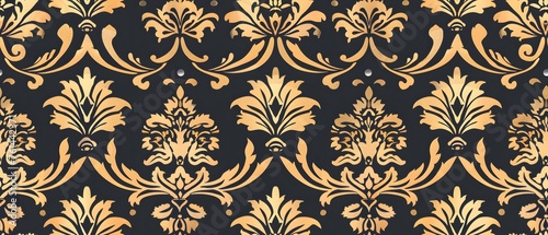 Name: Luxurious Damask-Inspired Vector Patterns with Ornate Florals and Geometrics