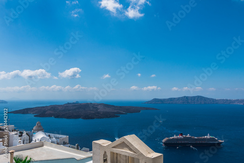 Beautiful views on the island of Santorini. Landscape. 