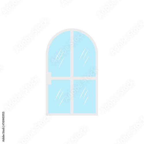 Glass Door vector illustration