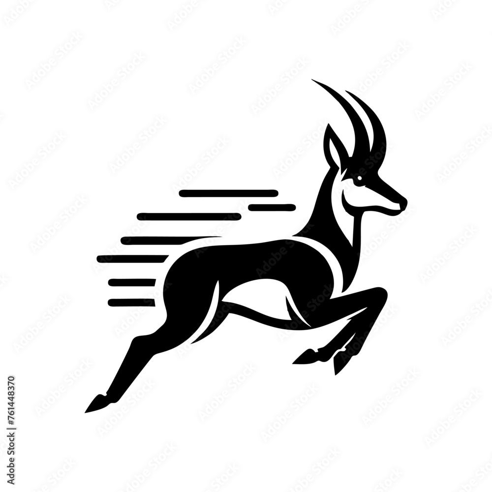 Pronghorn Logo Design. Pronghorn vector logo Pronghorn Logo Design. Pronghorn vector logo