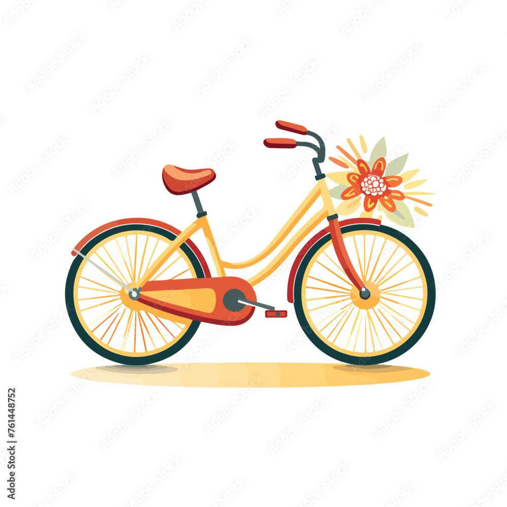 Bicycle card retro style imagery illustration flat