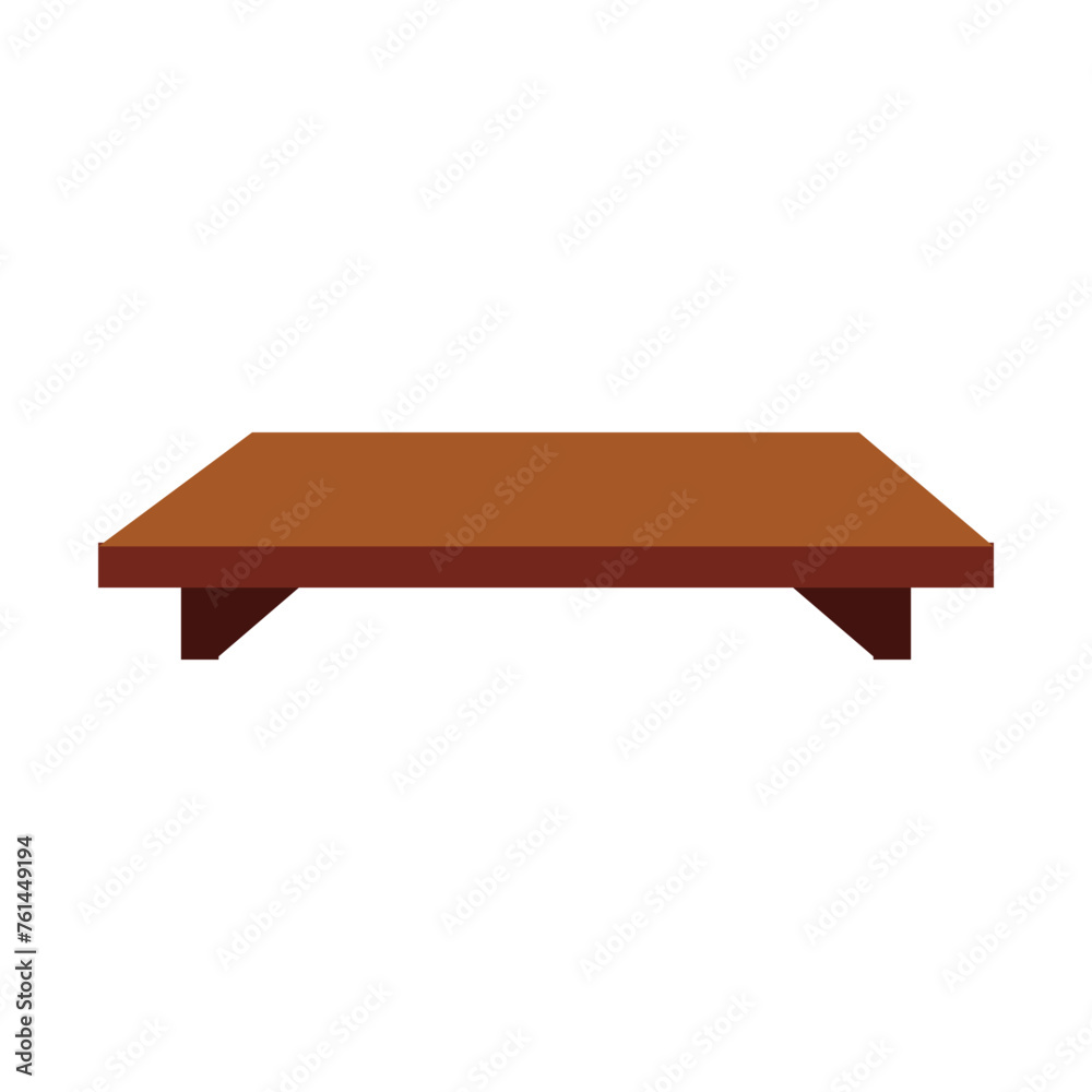 Wooden table isolated on white background. Flat design. Vector illustration. resources graphic icon element design. Vector illustration with a kitchen equipment theme Wooden table isolated on white background. Flat design. Vector illustration. resources graphic icon element design. Vector illustration with a kitchen equipment theme