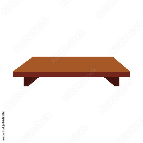 Wooden table isolated on white background. Flat design. Vector illustration. resources graphic icon element design. Vector illustration with a kitchen equipment theme
