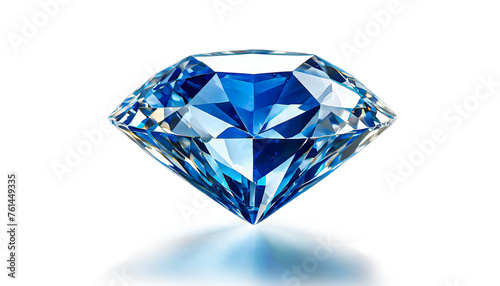 A large shiny blue diamond