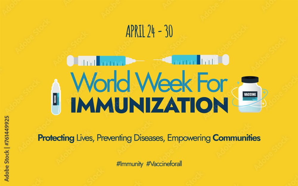 World Immunization week. World immunisation week 2024 awareness social