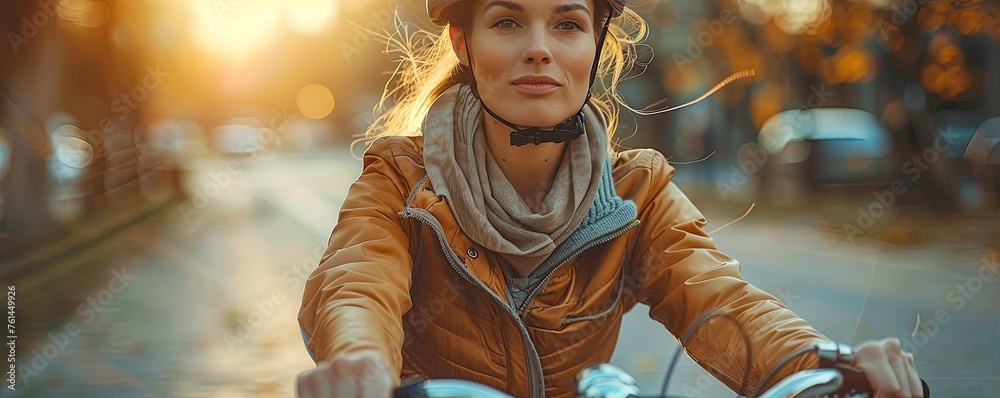 close-up of woman riding bicycle