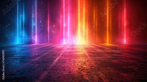 Futuristic abstract background with neon lights