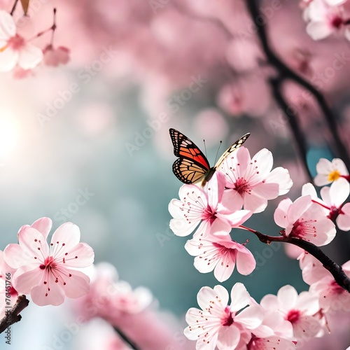 background with sakura flowers © Umair