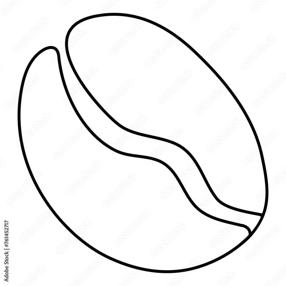 Coffee bean icon. Coffee grain continuous line drawn. Vector illustration isolated on white. Coffee bean icon. Coffee grain continuous line drawn. Vector illustration isolated on white.