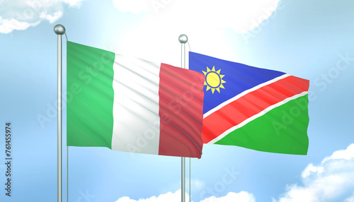 Italy and Namibia Flag Together A Concept of Relations