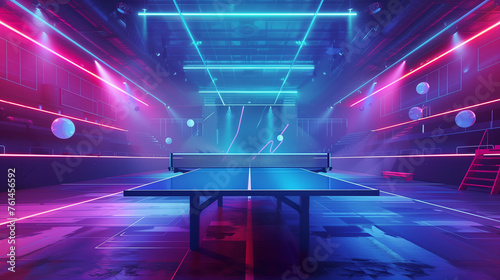 Tennis rackets and ball on a beautiful background. Ping-pong.