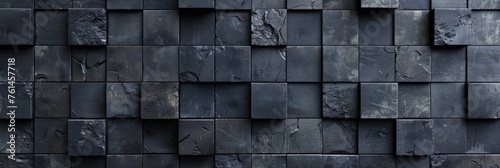 abstract black geometric background, seamless pattern