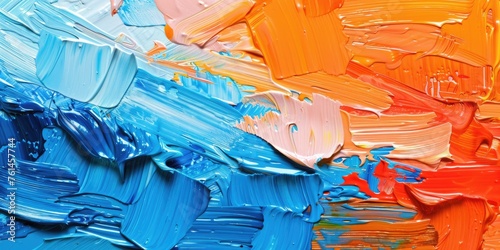 colorful paint on canvas