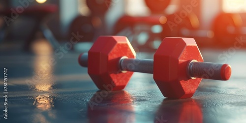Fitness sport strength training, bodybuilding background with weights