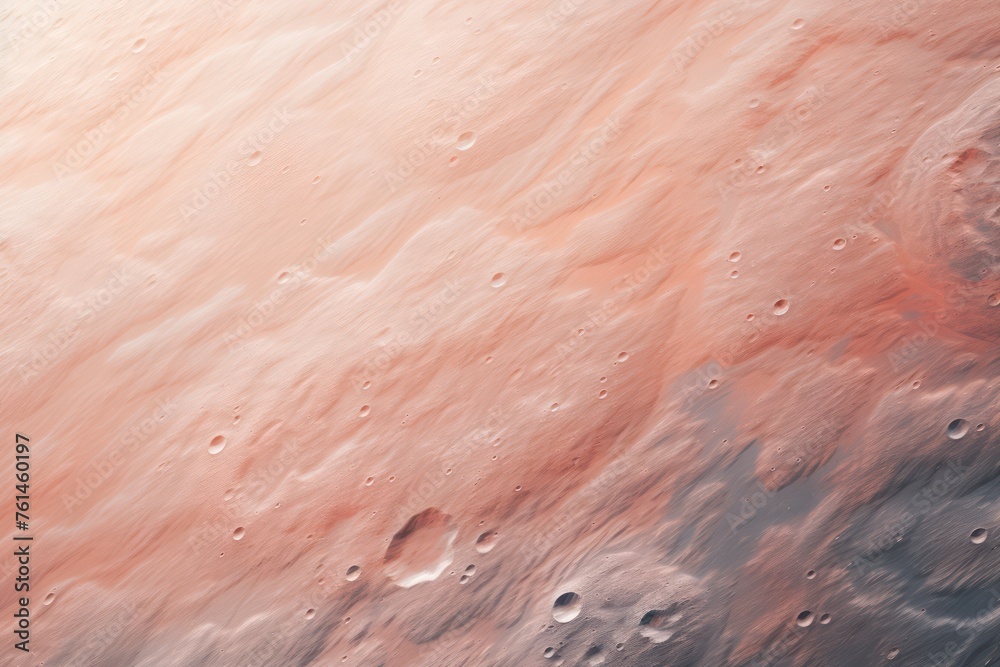 Fototapeta premium Pink abstract background - moon surface with craters. Generative AI