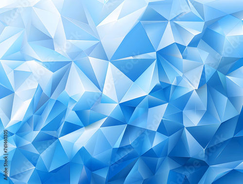 Geometric Triangle Blue Ice Texture Abstract Background