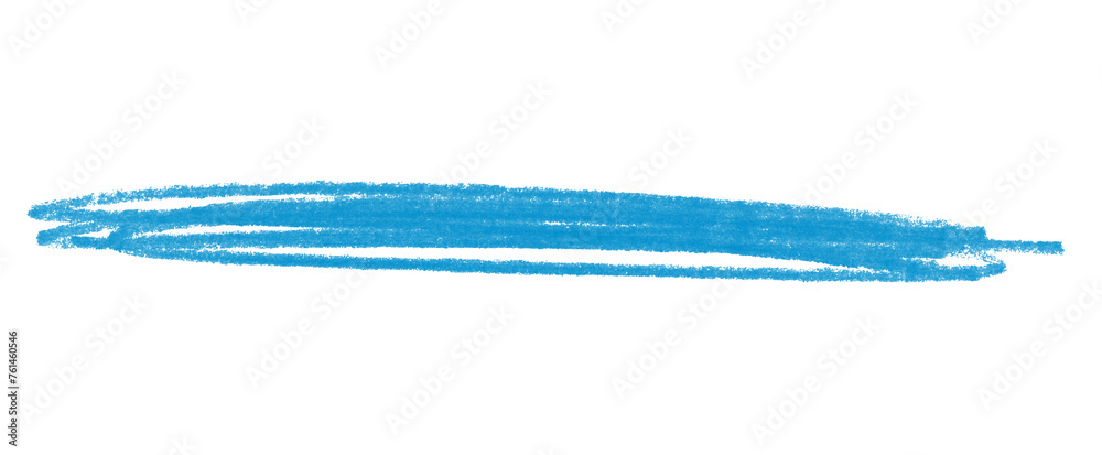 Sehr unordentlich gemalte Linie zum Unterstreichen in blau
