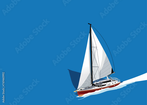 ship boat ilustration vector logo design 
