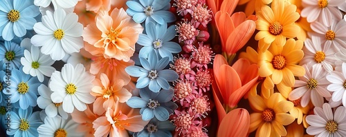 Close up of blooms in botanical photo collage.
