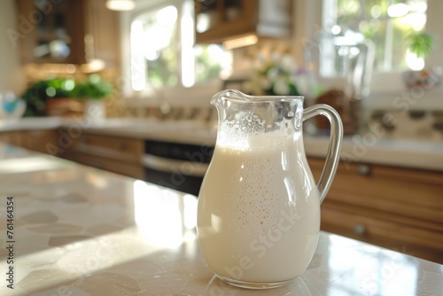 Almond milk, crafted from finely ground almonds and filtered water