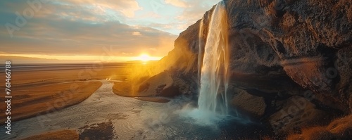 View of Seljalandsfoss waterfall © Влада Яковенко