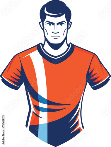 Football t-shirt mockup template vector Illustration generated by Ai