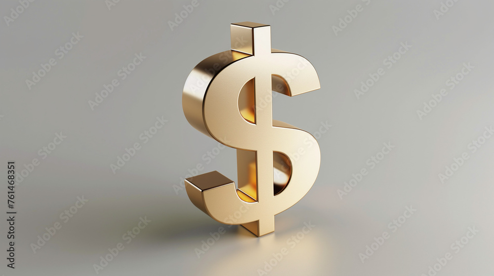 3d icon dollar usa on gray background 3d icon dollar usa on gray background