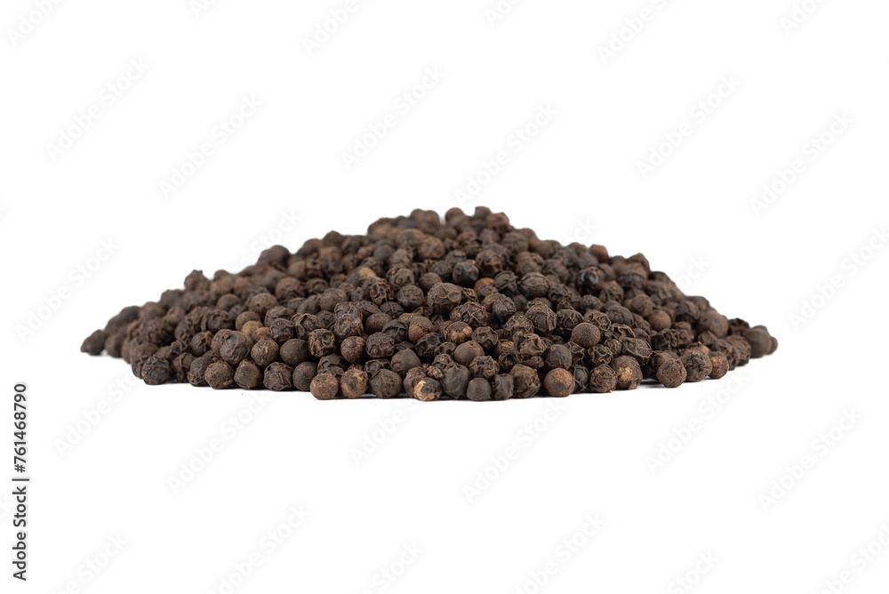 Bunch of black pepper peas isolated on white background. Bunch of black pepper peas isolated on white background.
