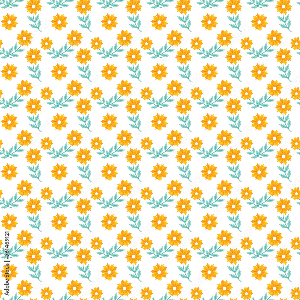 Free vector flat design small flowers pattern design Free vector flat design small flowers pattern design