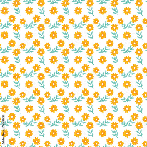 Free vector flat design small flowers pattern design