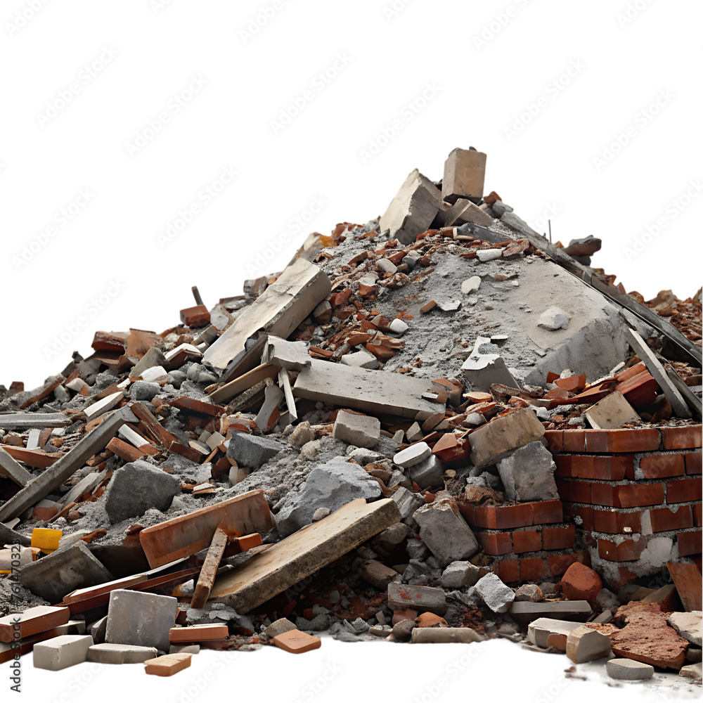 a pile of rubble with a pile of rubble on it. a pile of rubble with a pile of rubble on it.