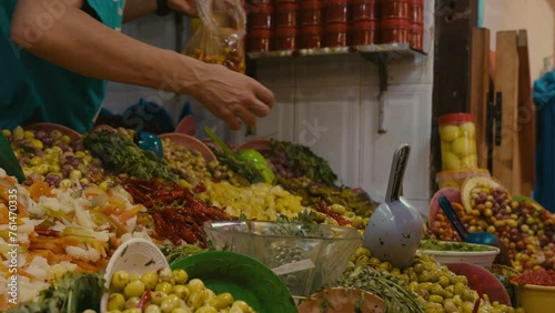 A Morocco Market Olives Seller
