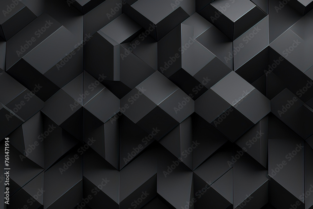 Black cone-shaped metal background. AI technology generated image - obrazy, fototapety, plakaty 