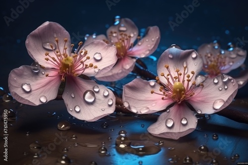 Beautiful fantasy vintage flower, digital background  © mahdee