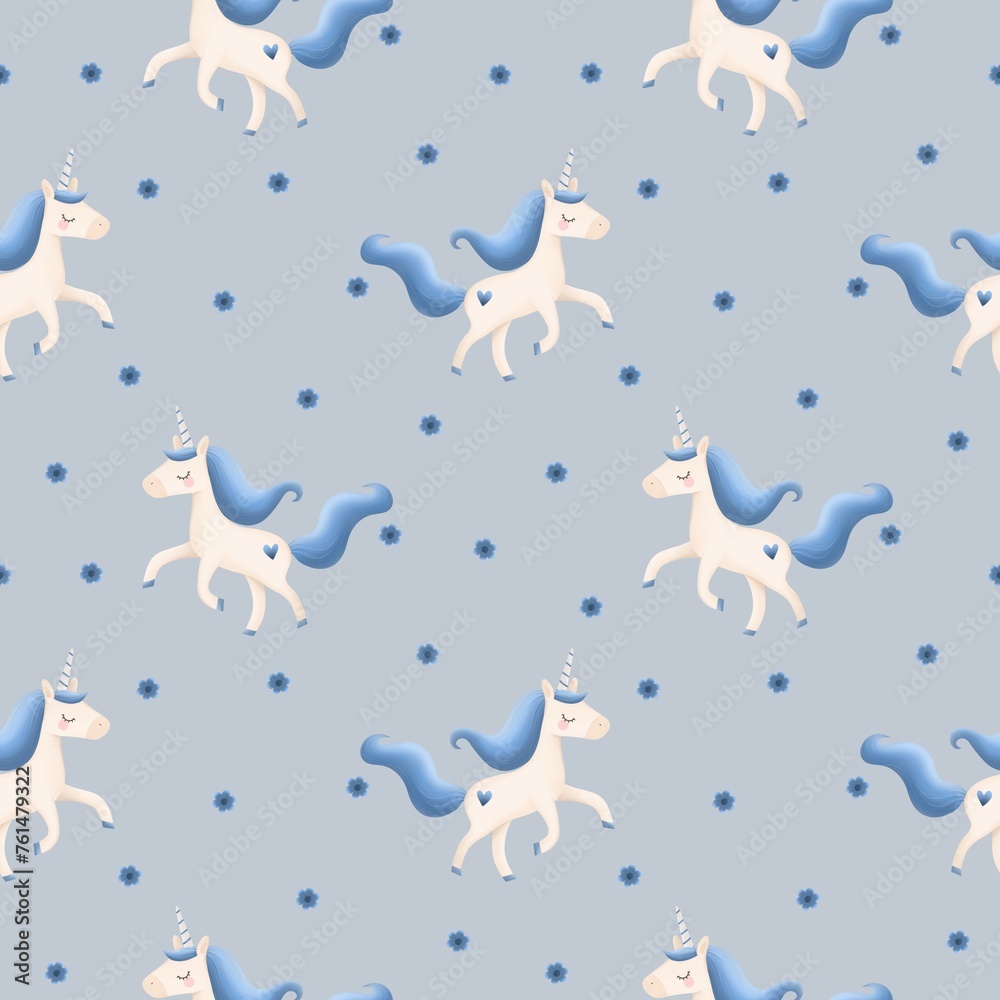 Cute unicorn.Seamless pattern Wallpaper package decoration Textile Cute unicorn.Seamless pattern Wallpaper package decoration Textile