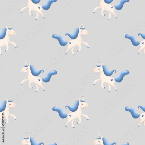 Cute unicorn.Seamless pattern Wallpaper package decoration  Textile