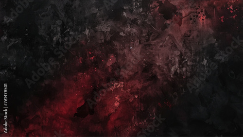 Old grunge textures backgrounds. Perfect background with space. black, red background color splash rough distressed vintage grunge background texture. Grunge Decorative Dark Red Stucco Wall Background
