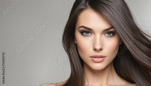 young beautiful woman with healthy hair