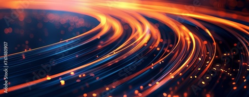 Abstract background with speed lines and glowing light