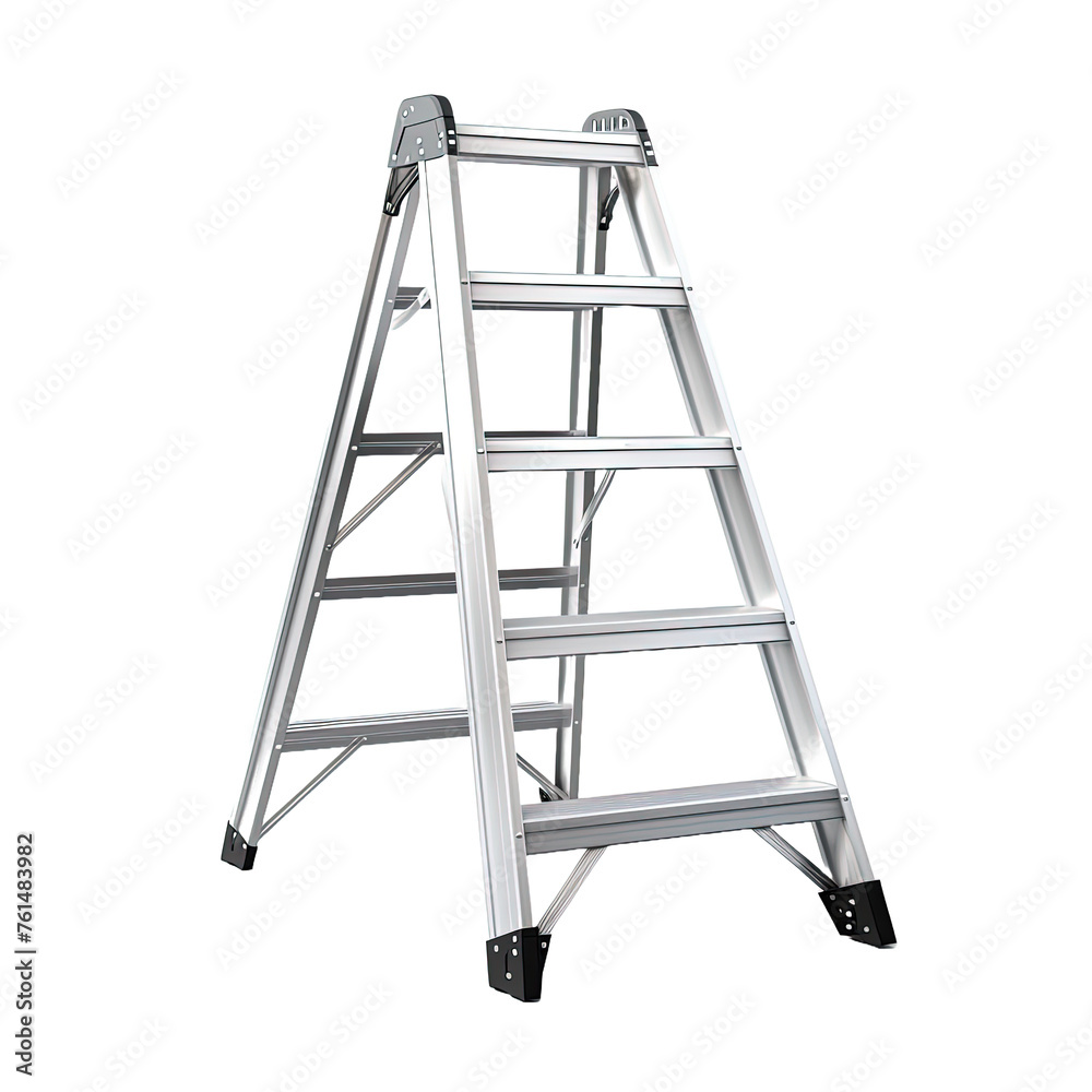 Aluminium Platform Ladder on transparent background, png Aluminium Platform Ladder on transparent background, png